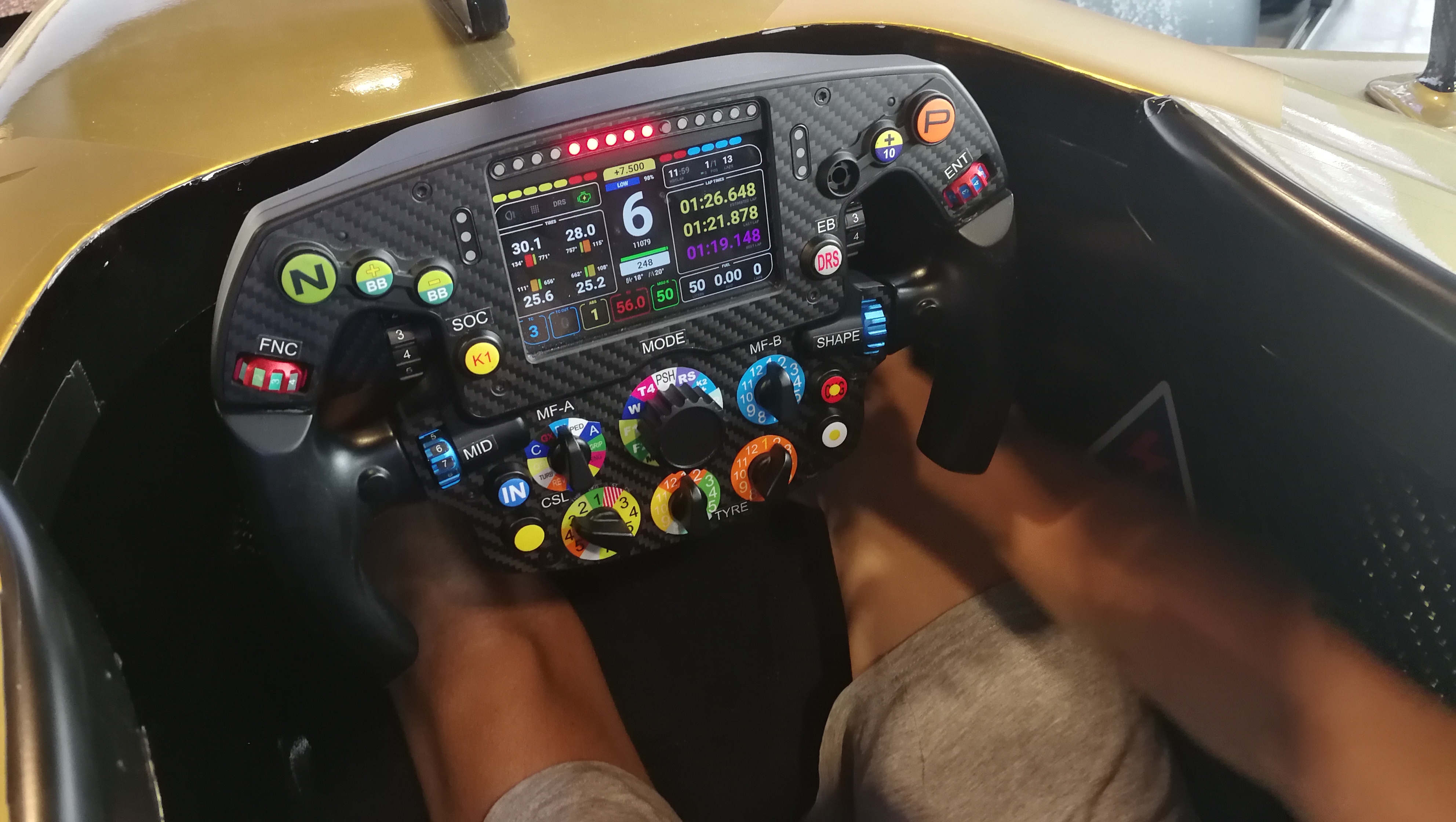 Le volant F1 entre les mains (25 Juin)